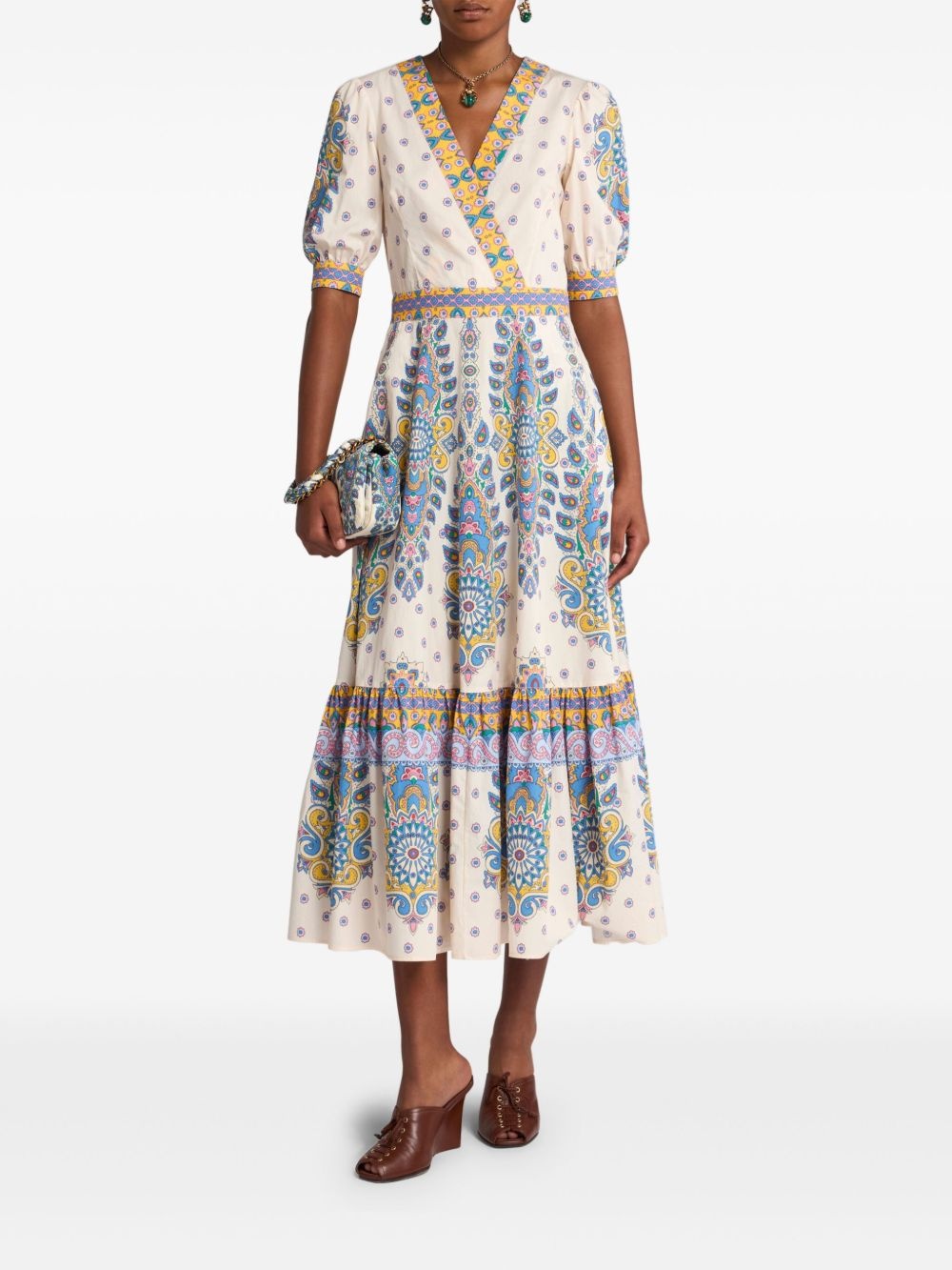 paisley-print midi dress - 2