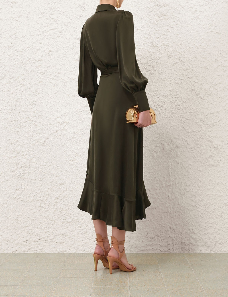 SILK WRAP MIDI DRESS 4