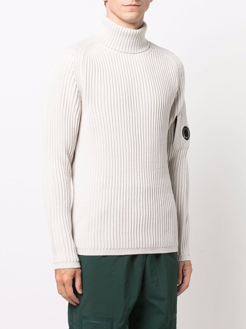 roll-neck ribbed-knit jumper - 3