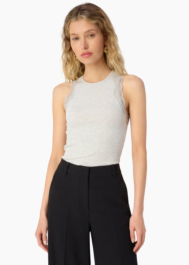 RIAN RIB KNIT TANK HEATHER GRAY 1