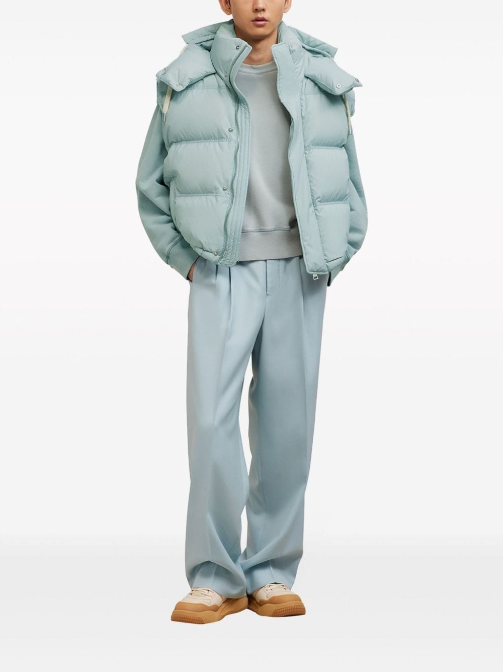 hooded padded gilet - 2