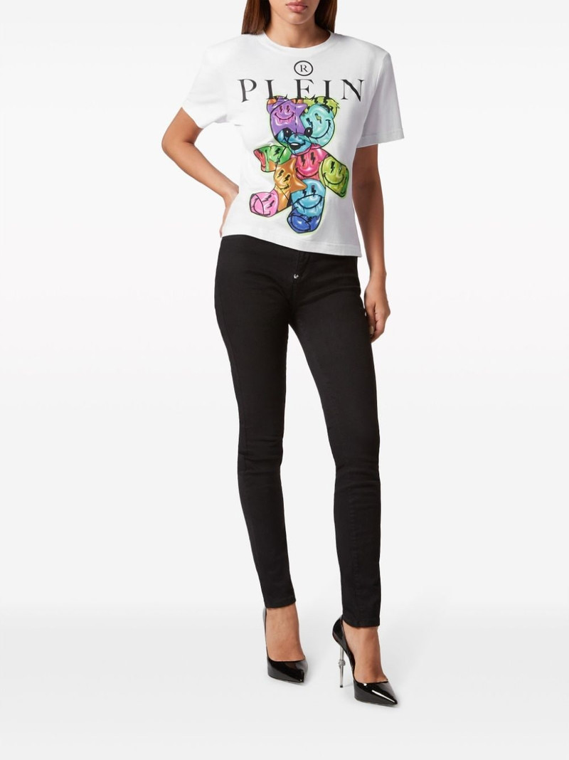 PHILIPP PLEIN padded-shoulders cotton T-shirt outlook