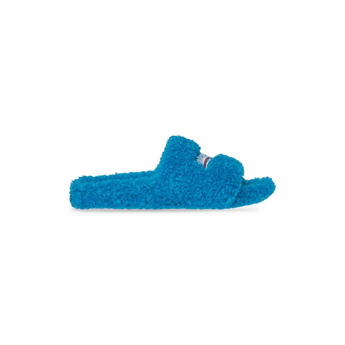 Men's Furry Slide Sandal in Blue - 1