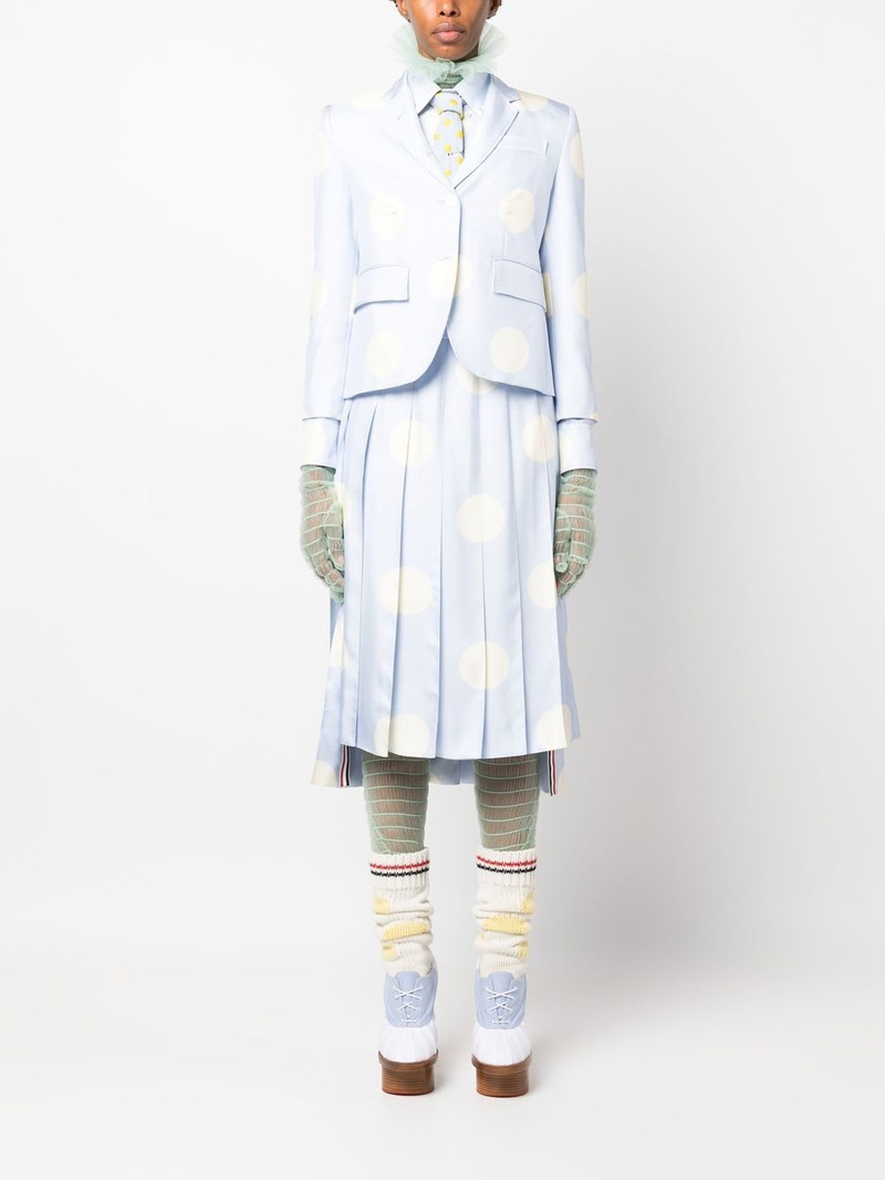 Thom Browne polka-dot silk long-sleeve shirt outlook