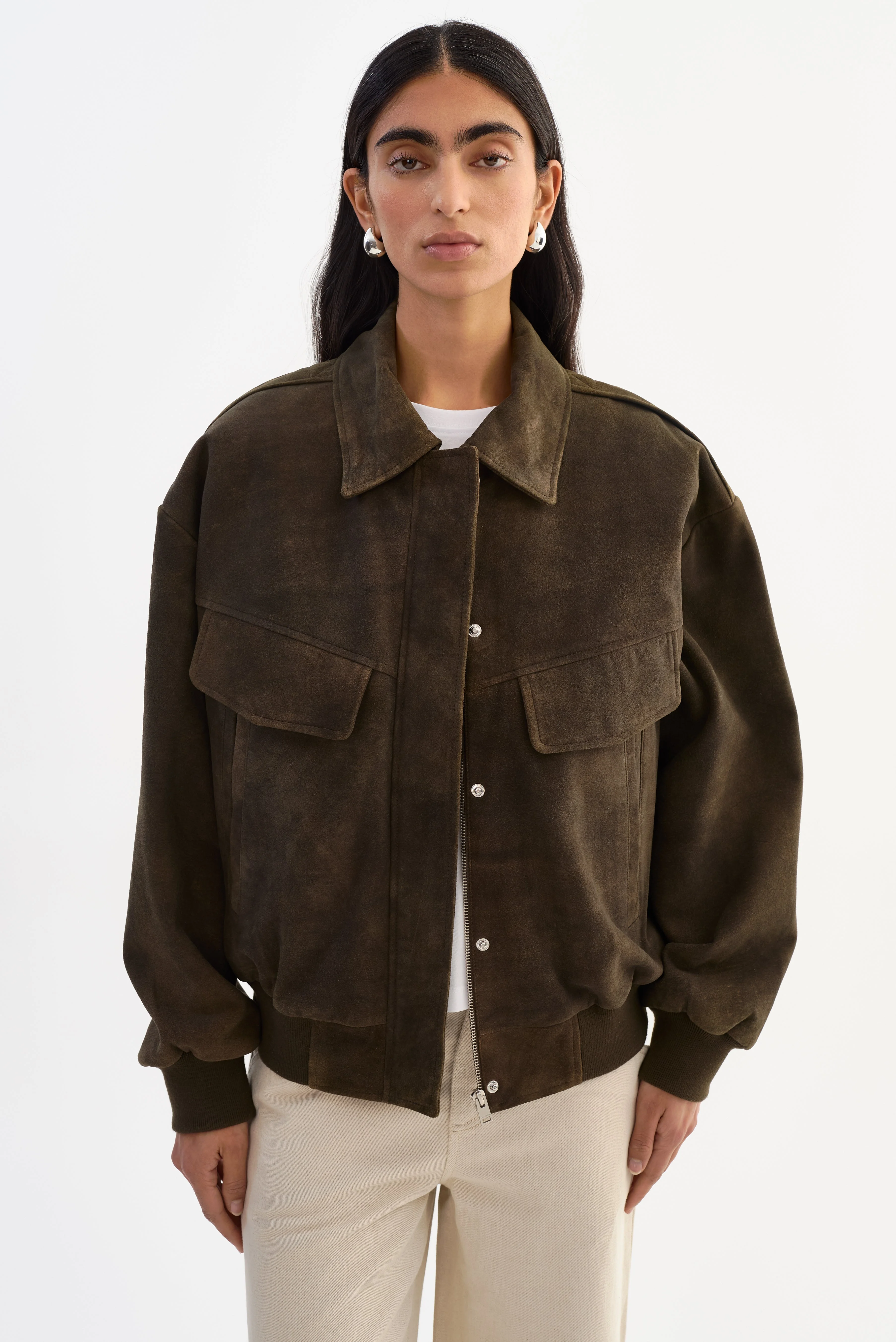 TREVANNA S | Suede Bomber Jacket - 1