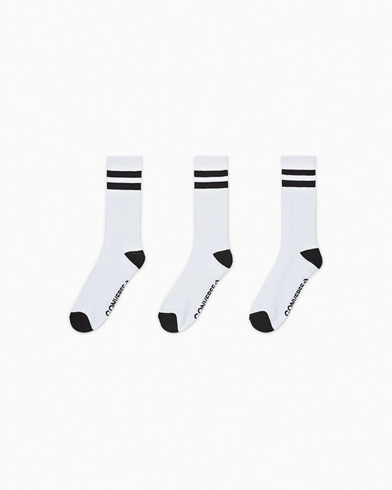 3-Pack Double Stripe Crew Socks 1