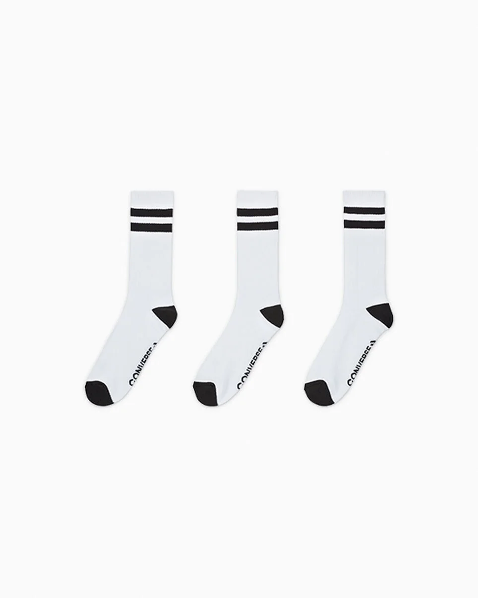 3-Pack Double Stripe Crew Socks - 1