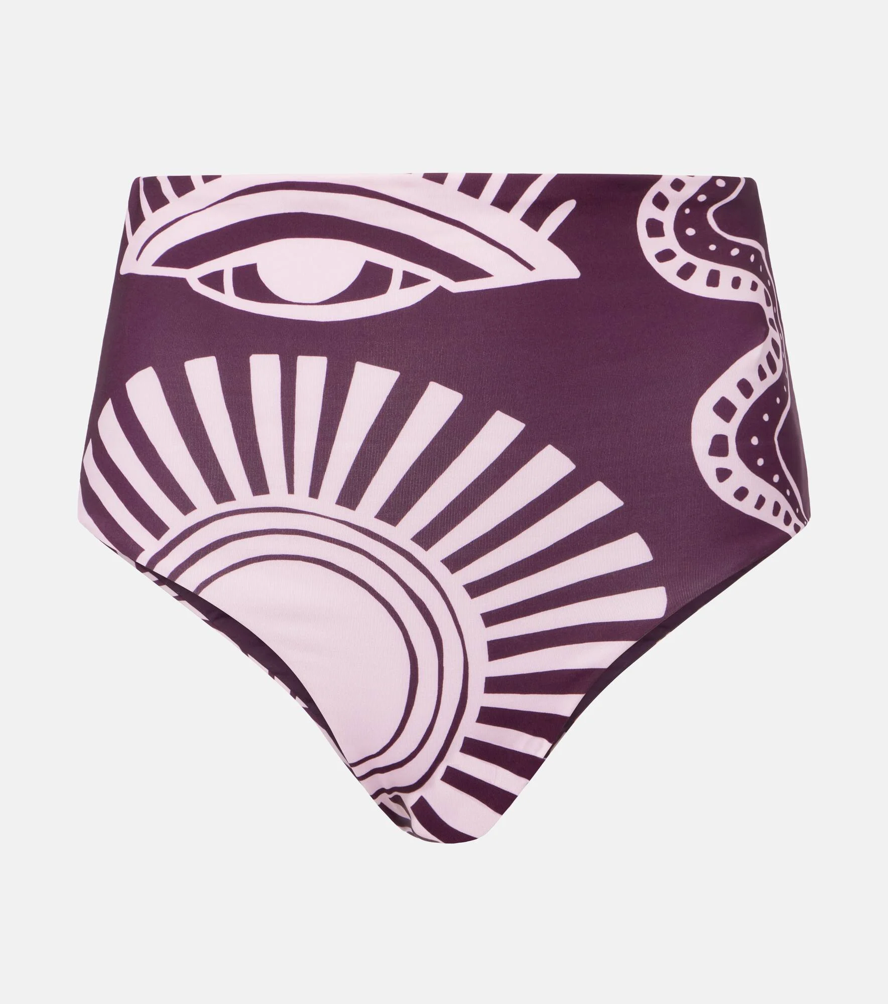 Elisa printed high-rise bikini bottoms - 1