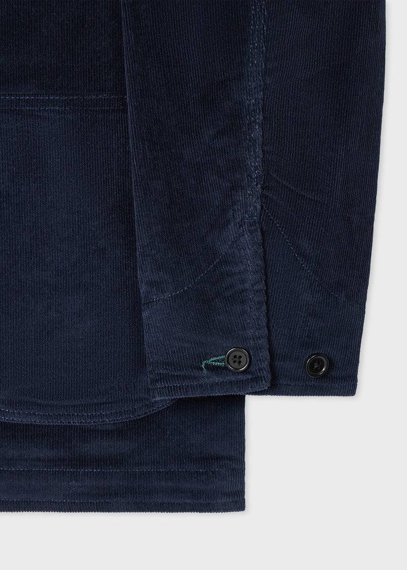 Navy Blue Organic Cotton Corduroy Work Jacket and Trousers Co-ord 3