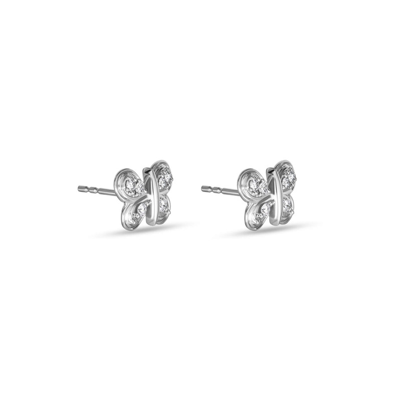 Diamond Puff Butterfly Studs 3