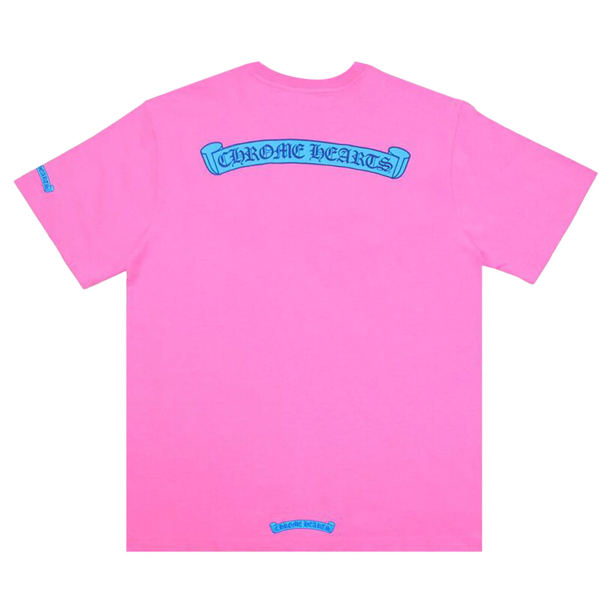 Chrome Hearts Chrome Hearts Scroll Logo Pocket Tee 'Pink/Blue