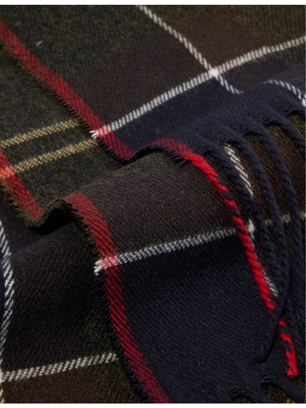 Galingale tartan-pattern knitted scarf - 2