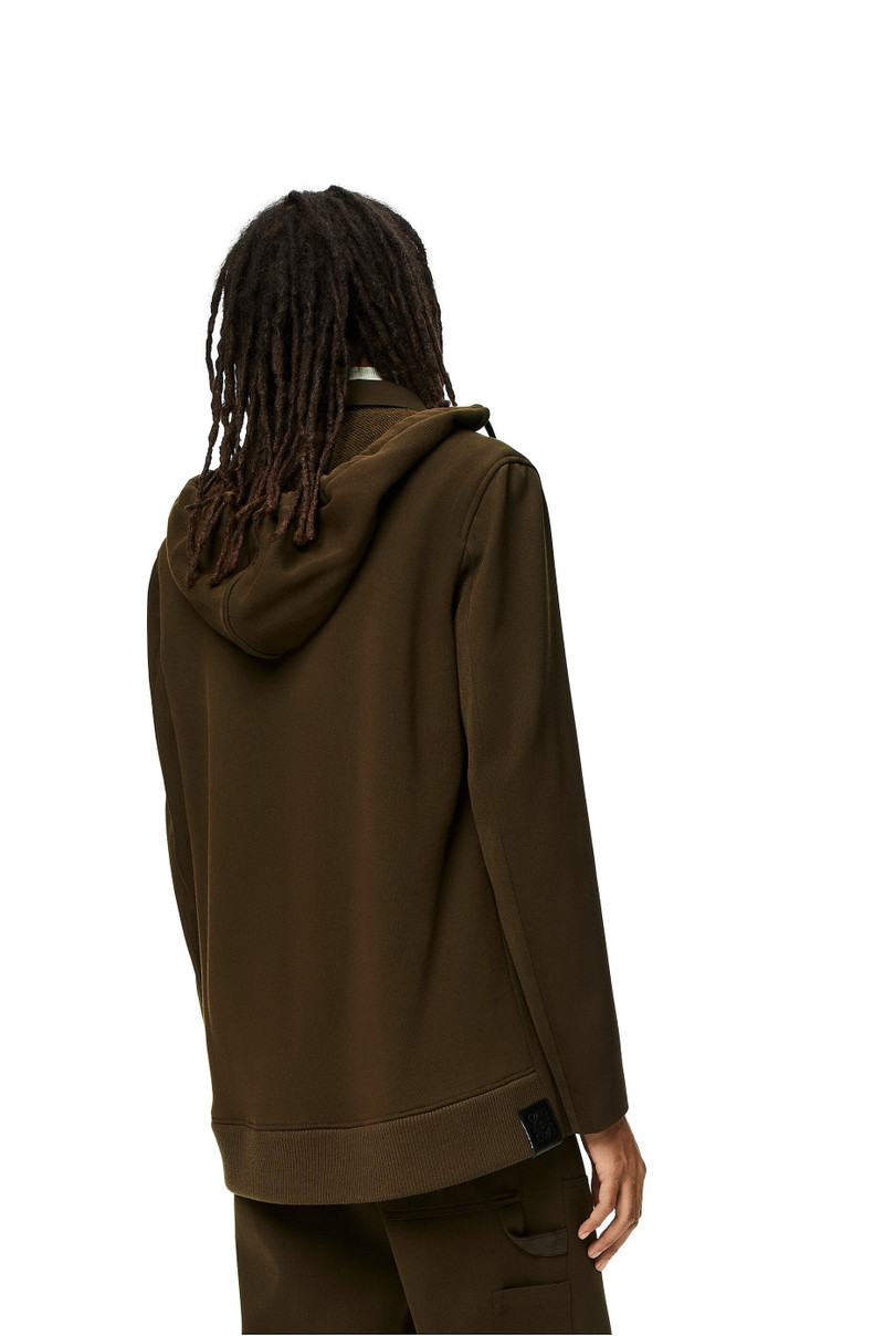 Hybrid hooded jacket in wool 4