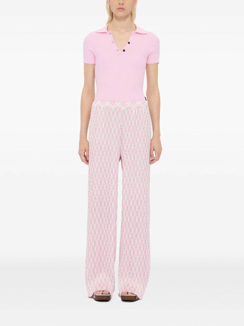 MSGM pleated checked trousers outlook