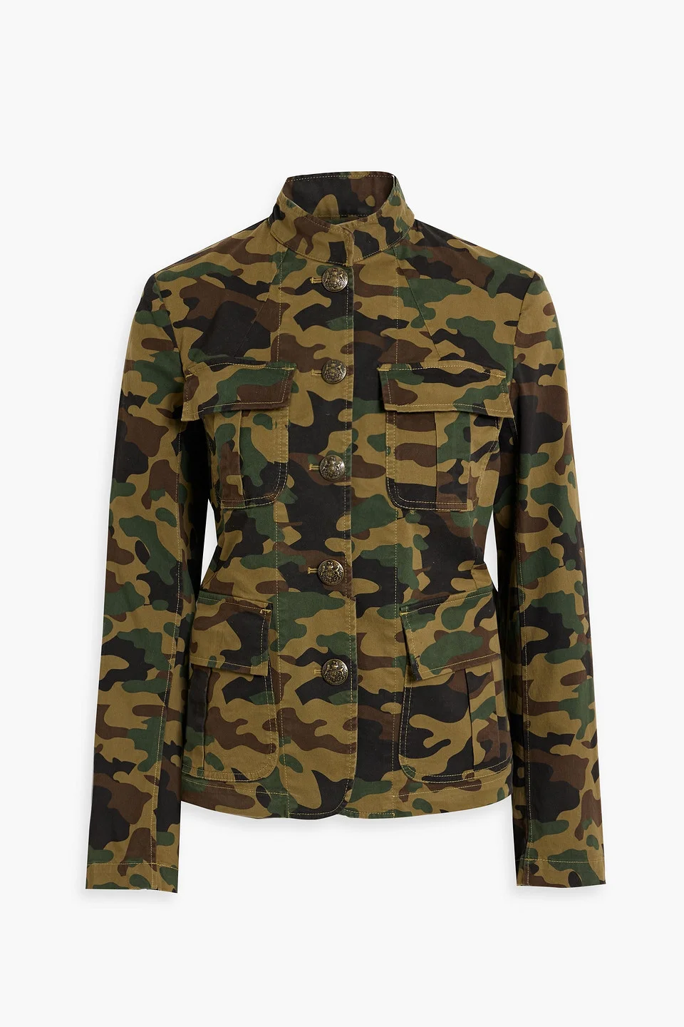 Cambre camouflage-print cotton-blend twill jacket - 1