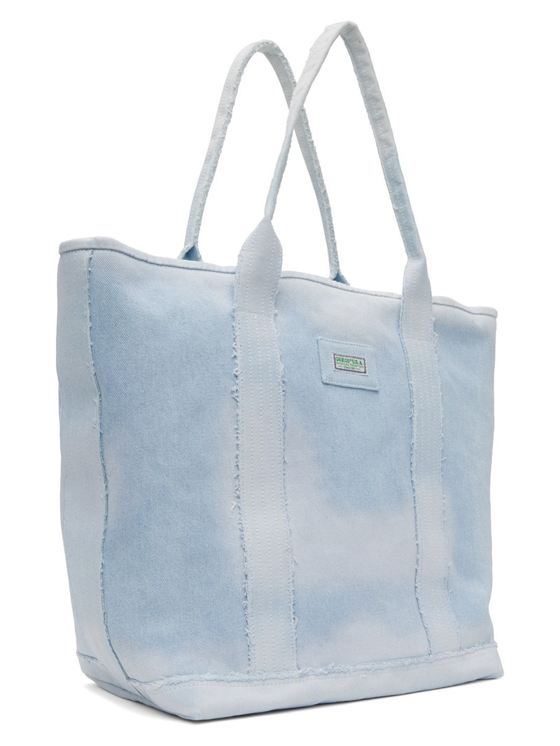 GUESS USA Blue Faded Denim Tote outlook