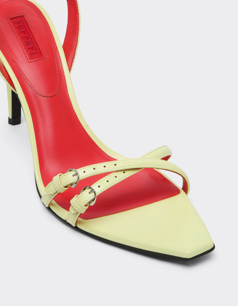Glossy leather sandals 6