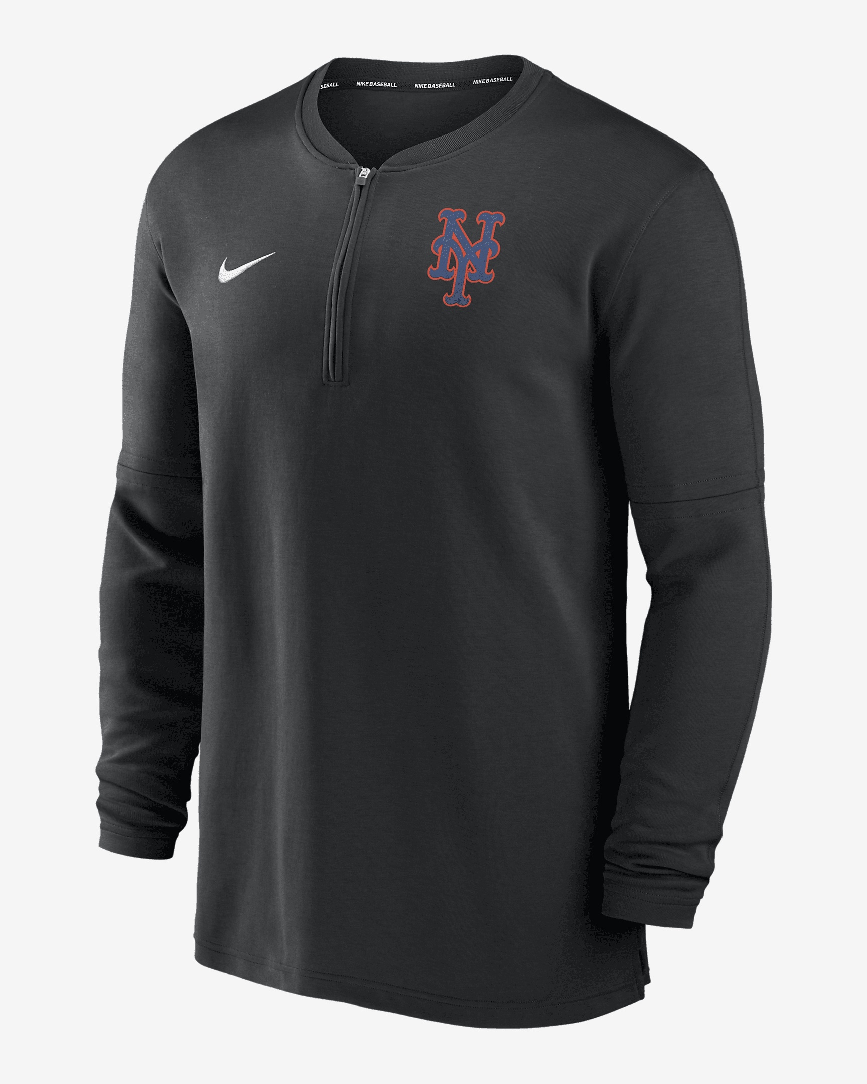 New York Mets Authentic Collection Game Time Nike Men's Dri-FIT MLB 1/2-Zip Long-Sleeve Top - 1