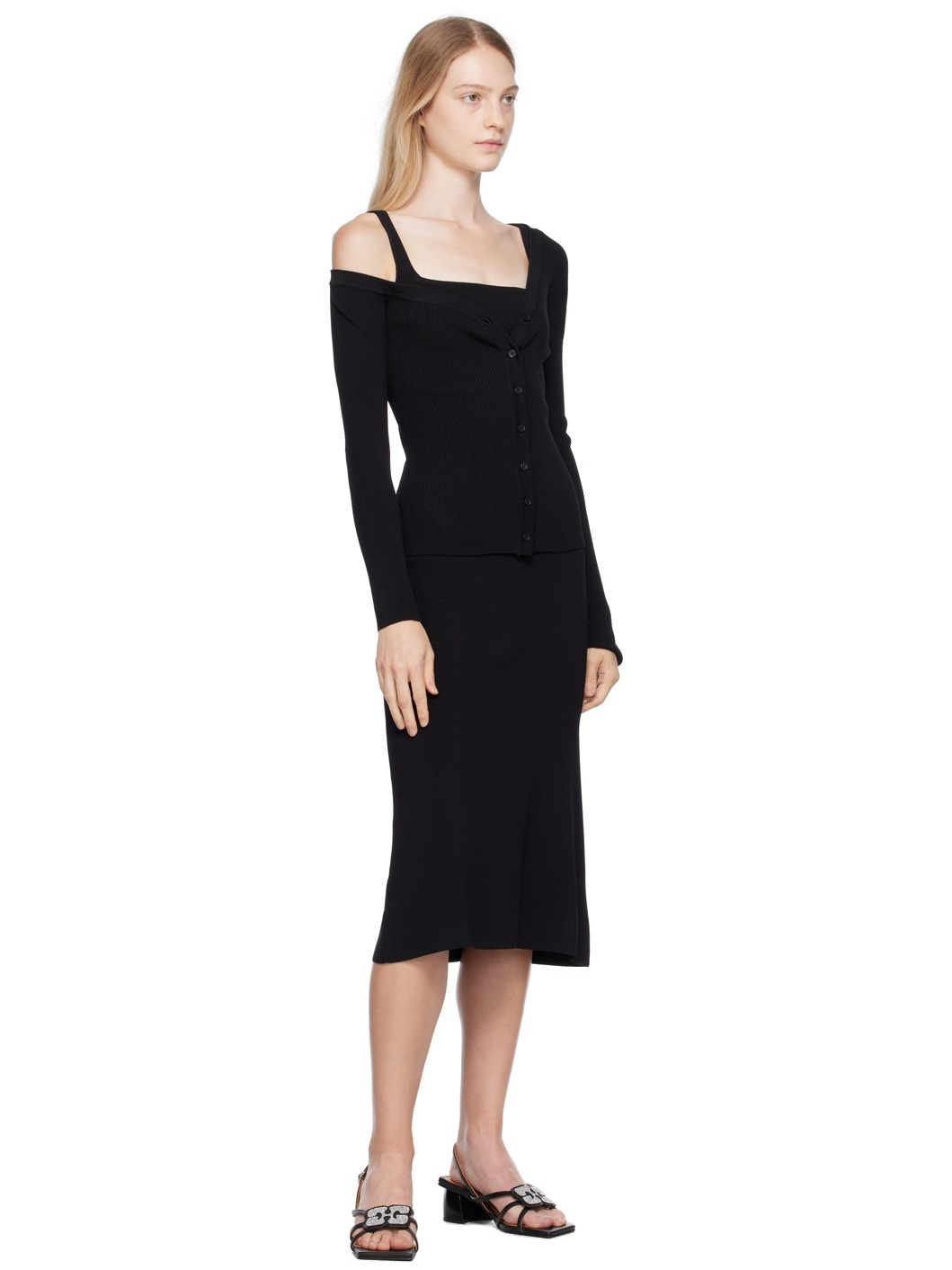 Black Paityn Midi Dress - 4