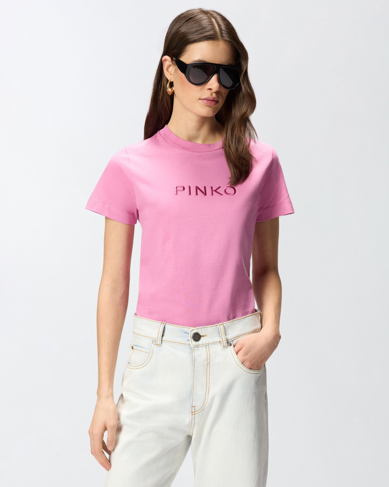 T-SHIRT WITH PINKO LOGO EMBROIDERY 3