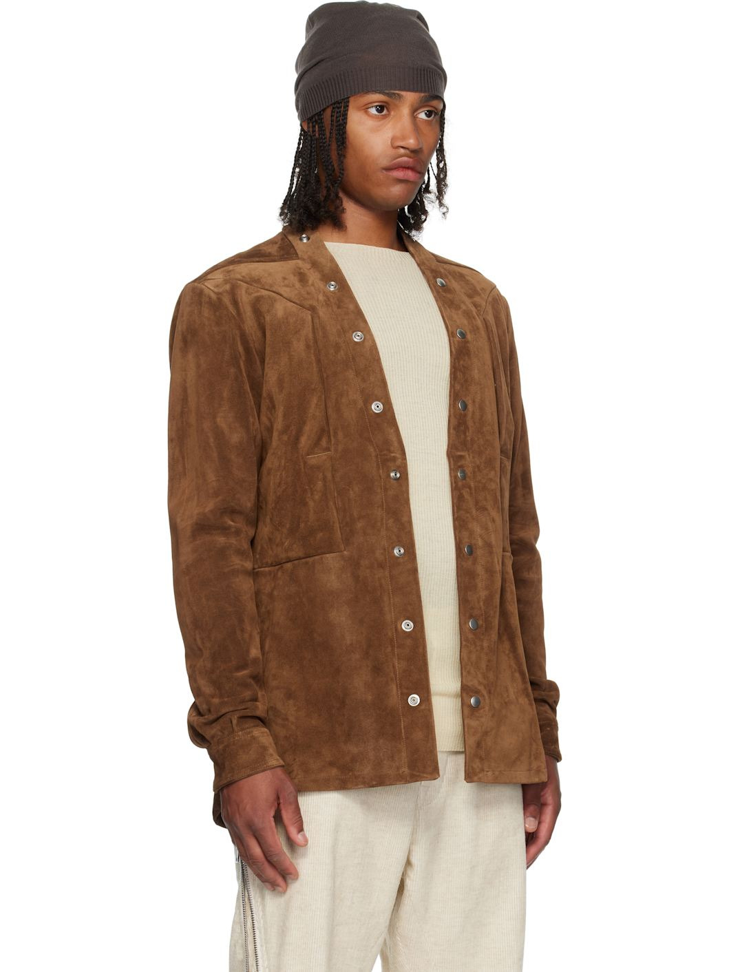 Brown Concordians Larry Fogpocket Suede Jacket - 2