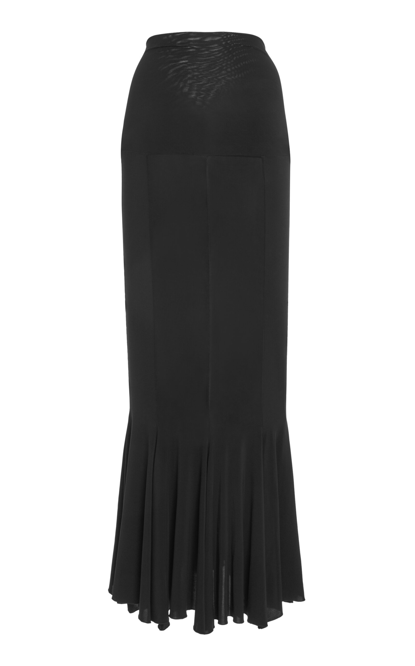 V-Waist Flared Midi Skirt black - 5