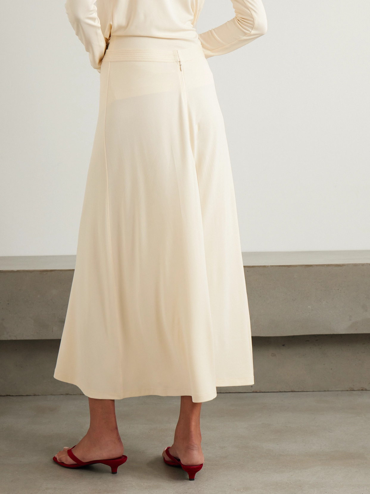 Stretch-jersey Midi Skirt - 3