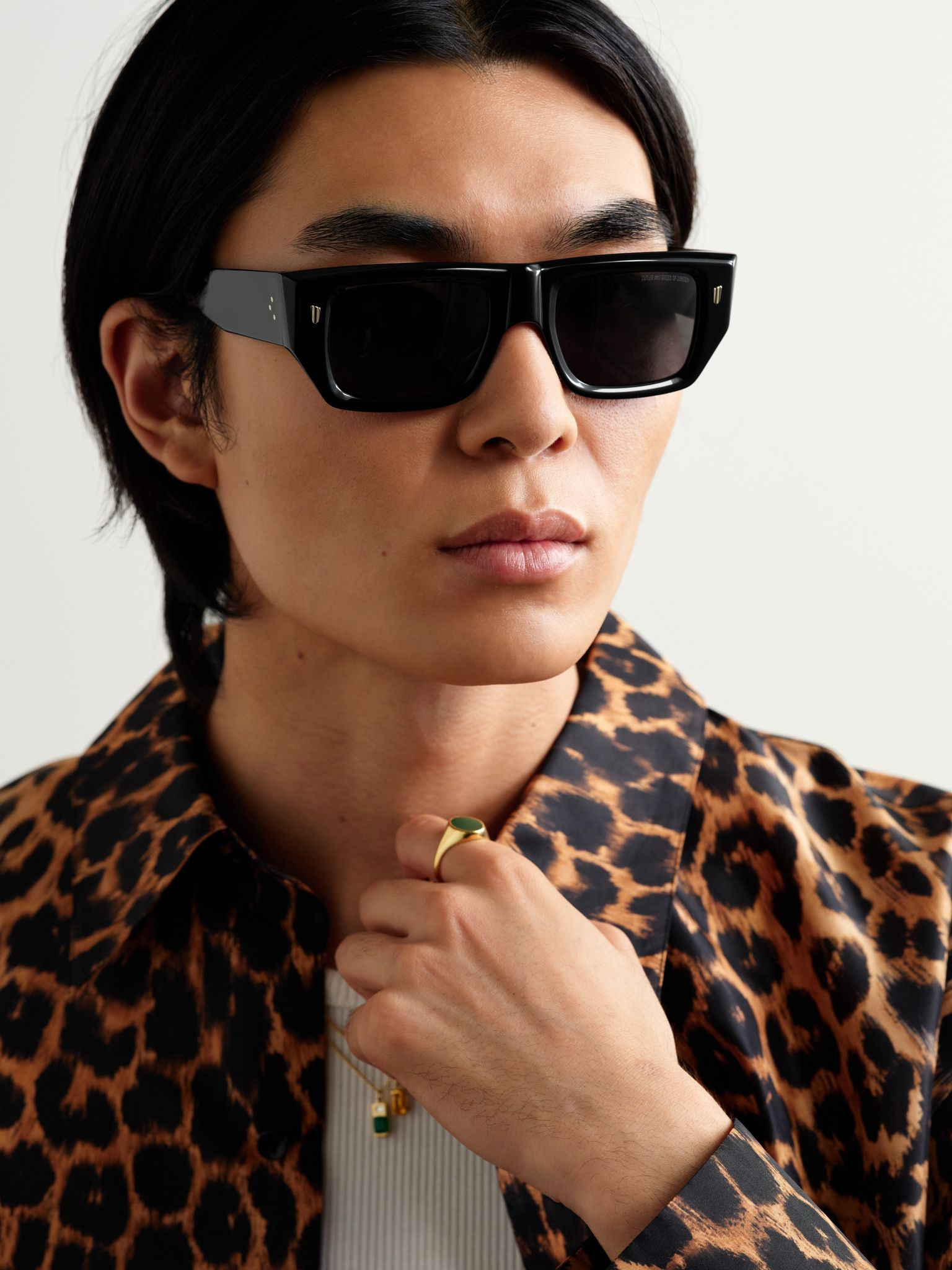 1413 D-Frame Acetate Sunglasses Black - 2