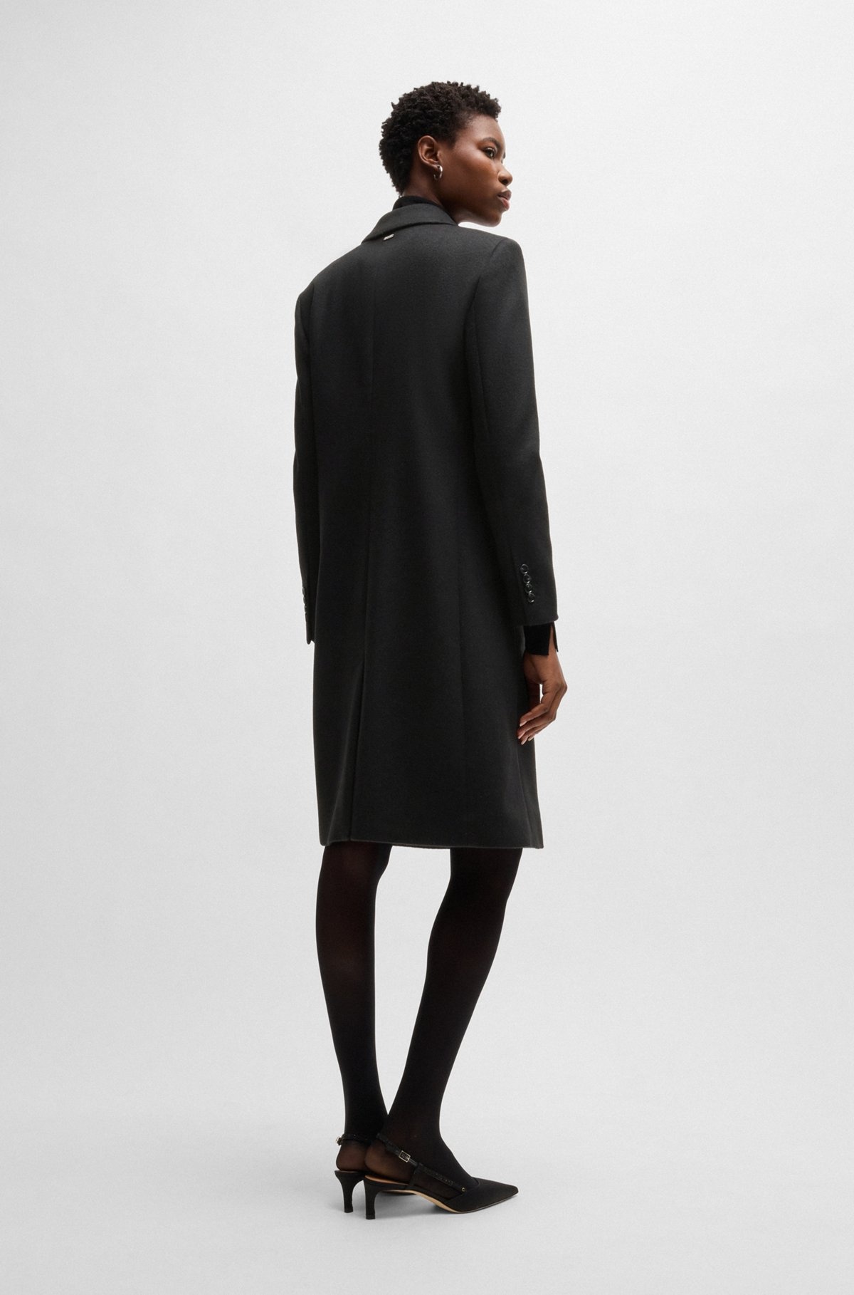 SLIM-FIT COAT IN WOOL AND CASHMERE - 4