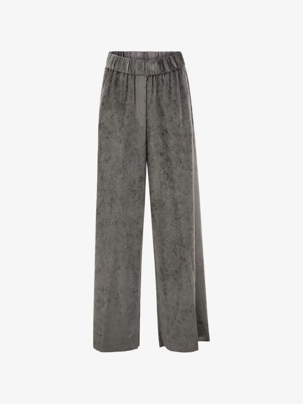 corded-velvet palazzo pants - 1