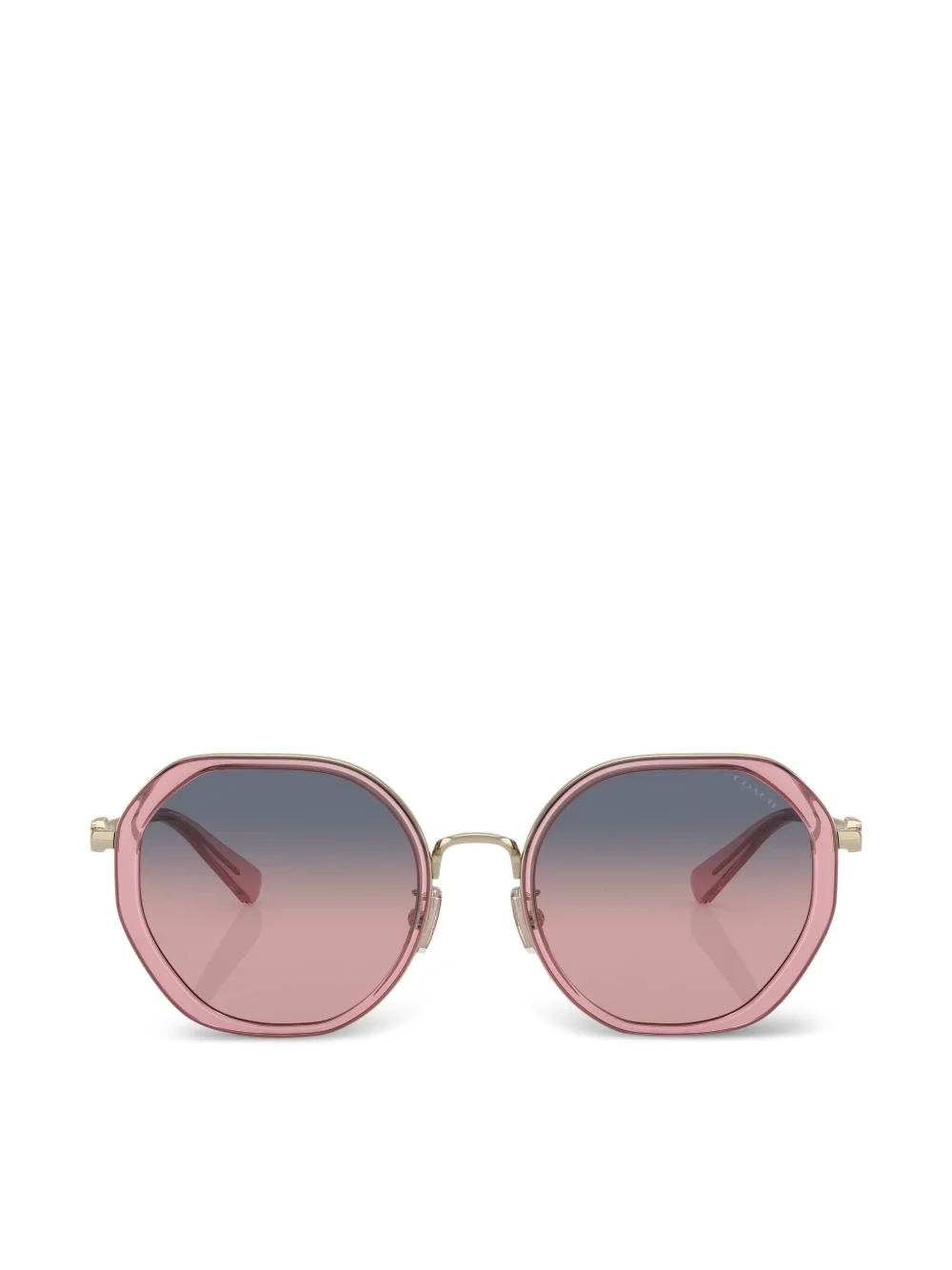 geometric-frame gradient-lens sunglasses - 1