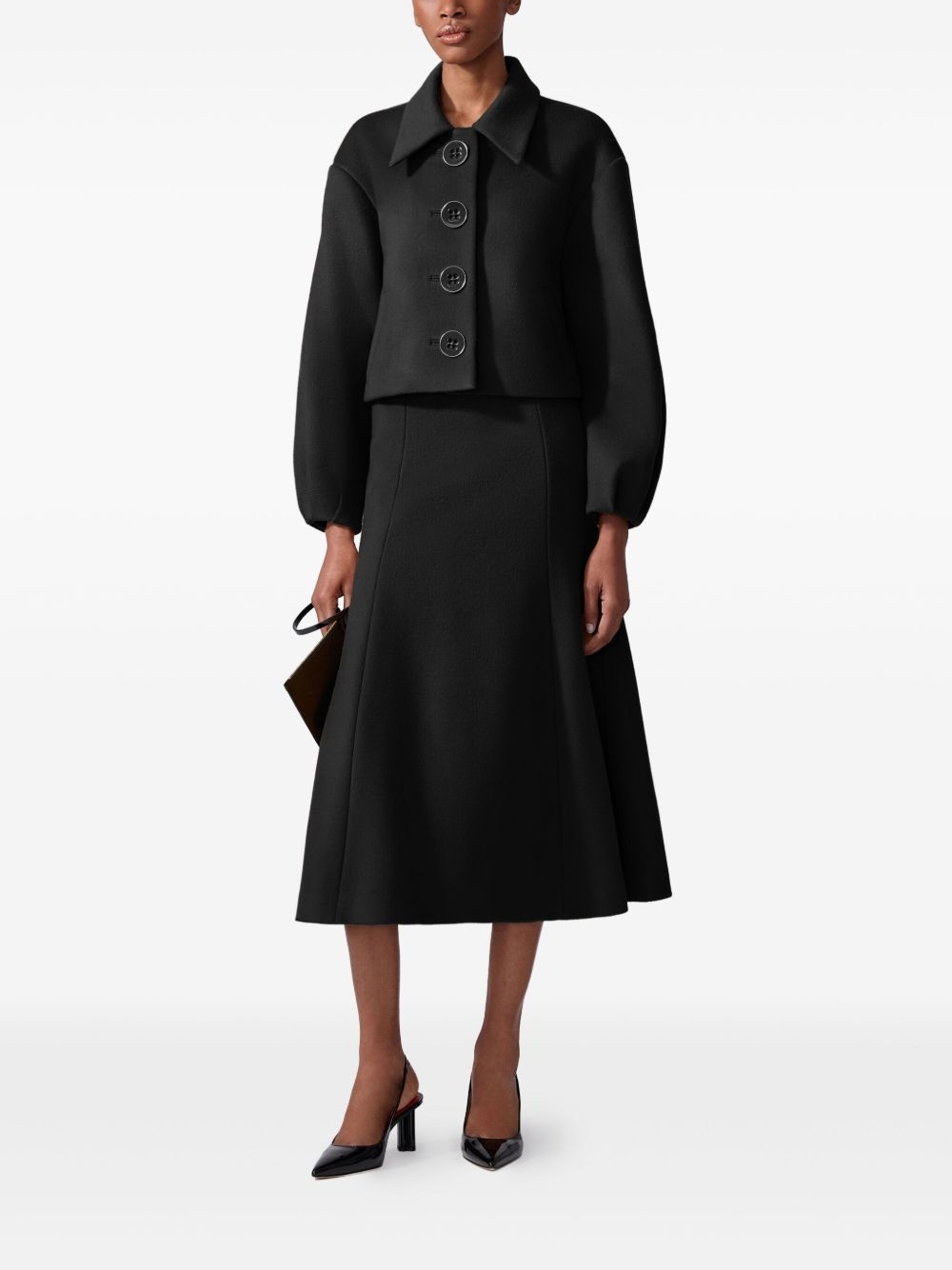 cropped wool jacket - 2
