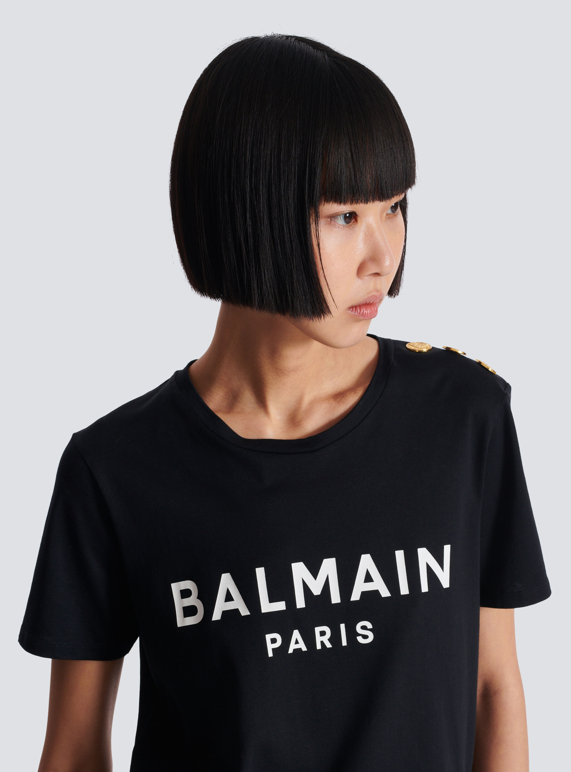 T-shirt with Balmain Paris print - 6