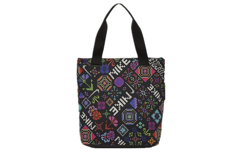 Nike Nike Polyester Splicing Element Full Print logo Casual Sports Multi-Color Printing handbag Unisex Bl outlook
