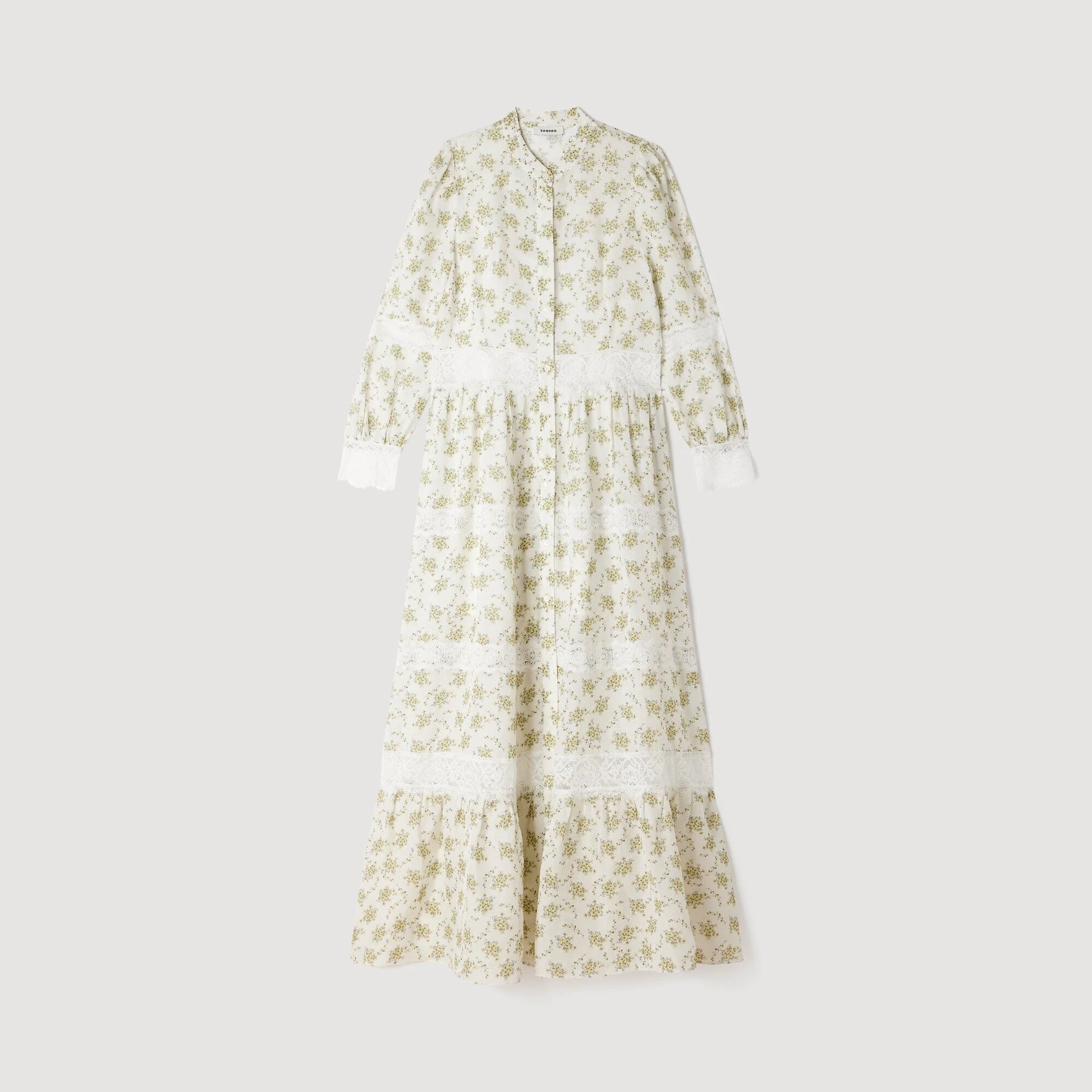 FLORAL LACE MIDI DRESS - 1