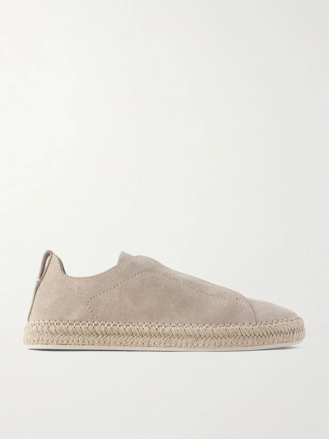 Triple Stitch™ Leather-Trimmed Suede Slip-On Sneakers - 1