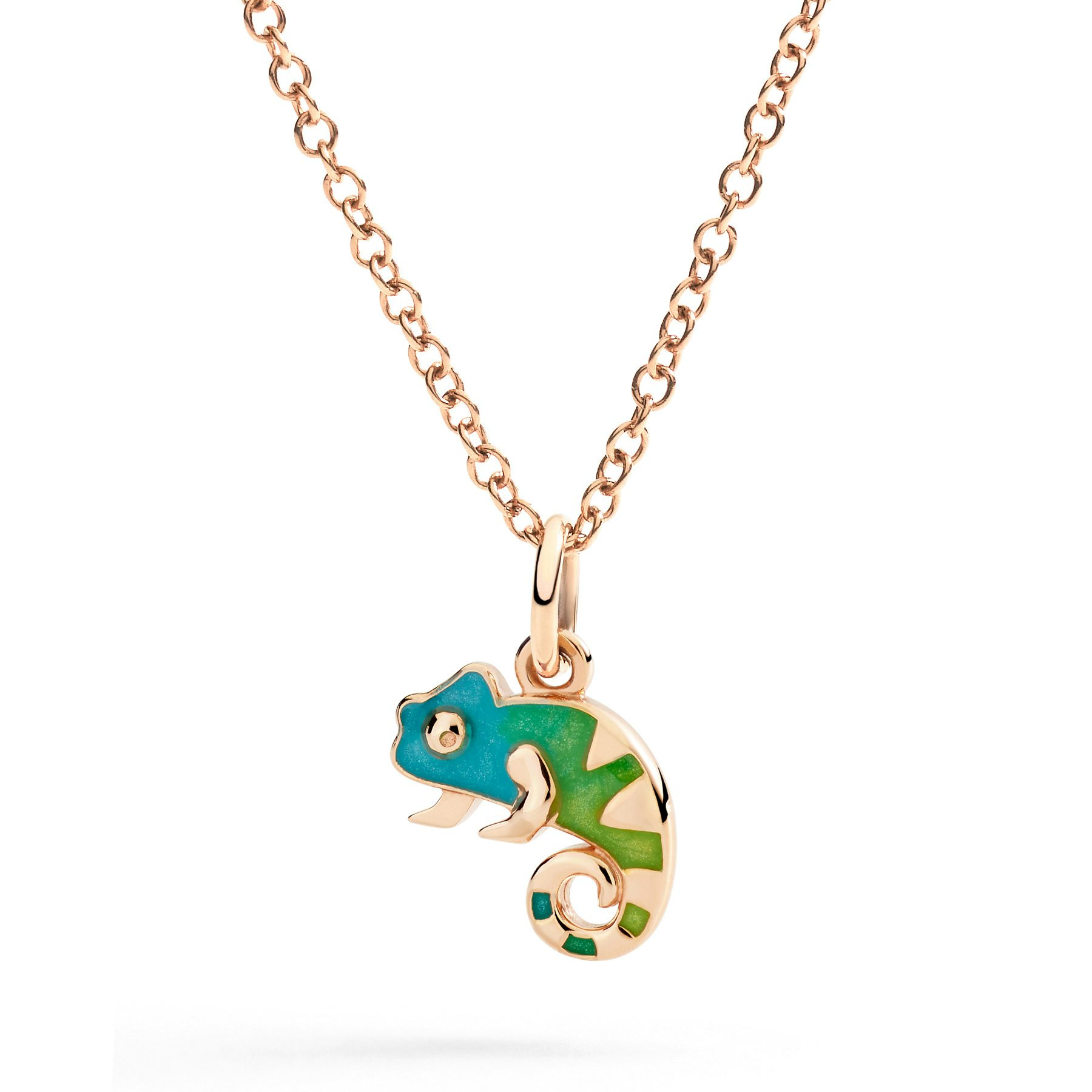 ROSE GOLD & ENAMEL CHAMELEON CHARM - 2