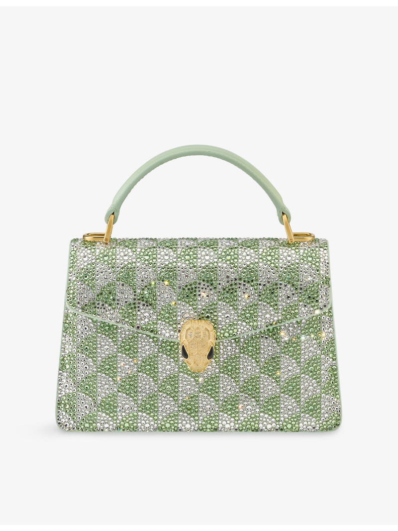 Serpenti Forever suede top-handle bag 1