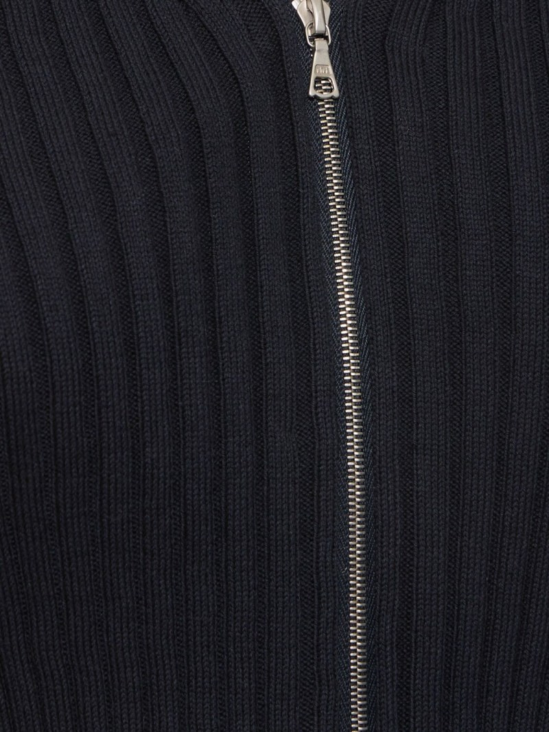 AURALEE オーラリー　WIDE RIB KNIT ZIP CARDIGAN AURALEE Cotton wide rib knit zip-up cardigan | luisaviaroma