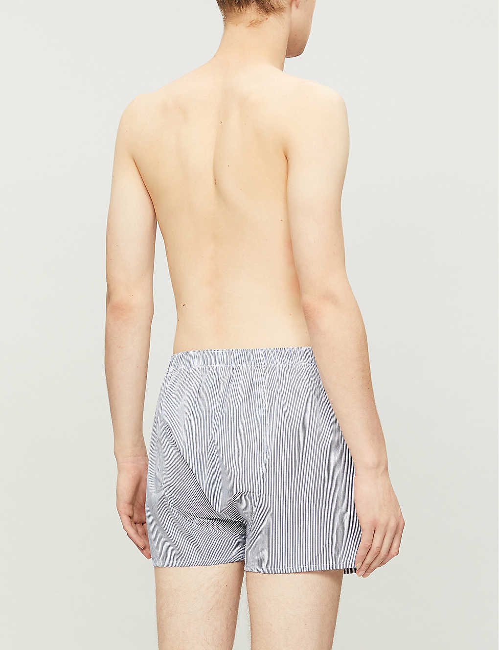 Pinstripe relaxed-fit cotton boxer shorts - 2