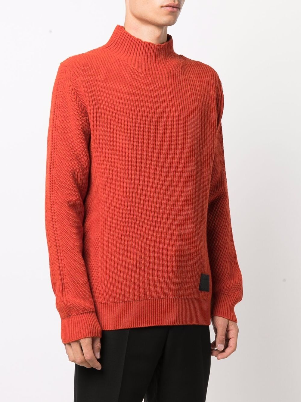 logo-patch wool jumper - 3