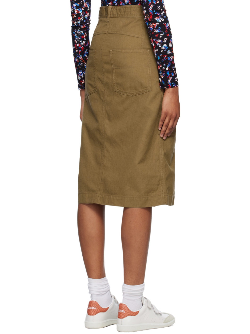 Khaki Prime Midi Skirt - 3