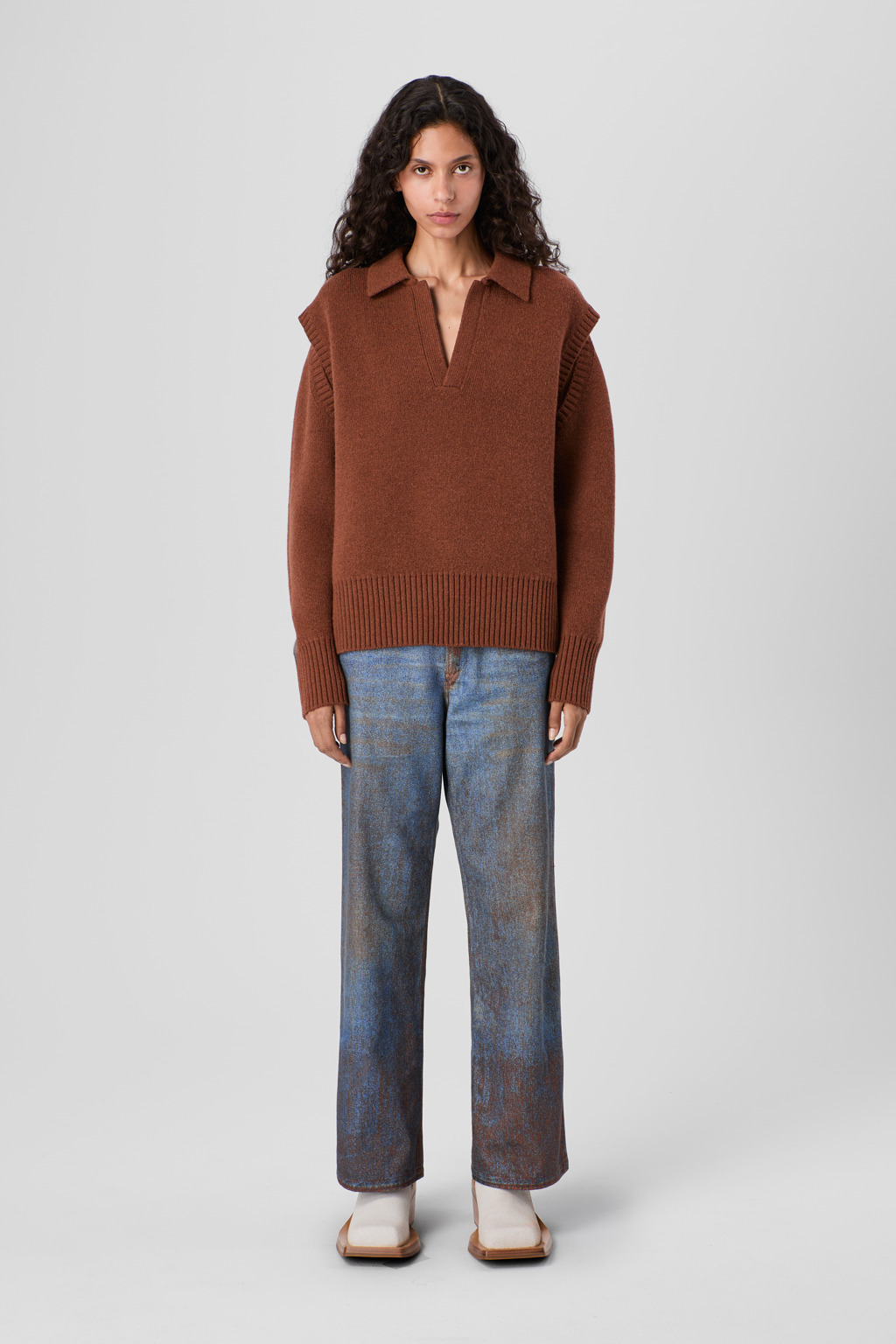 Terracotta-blue Denim Jeans - 2