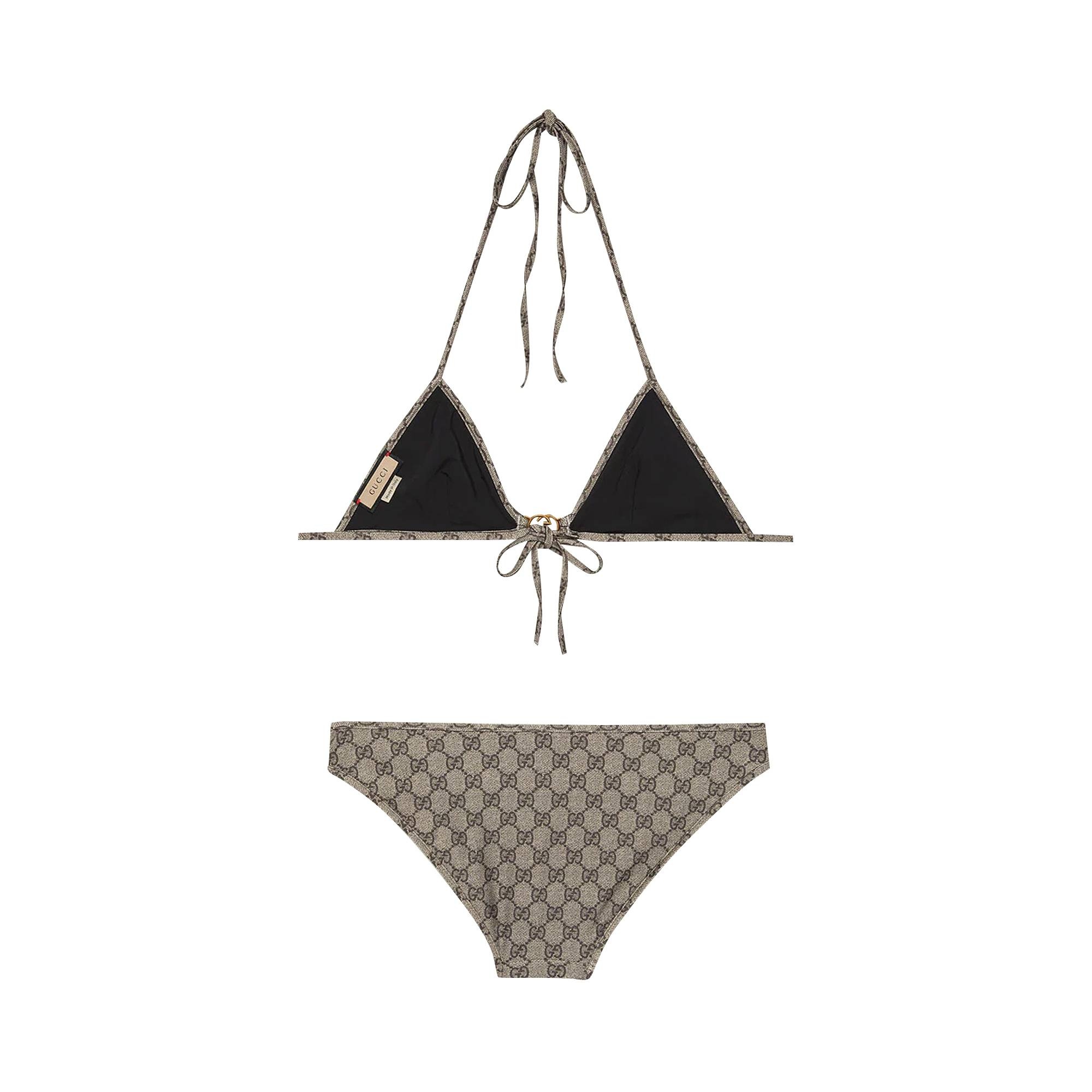 Gucci Gg Stretch Jersey Bikini 'Beige/Ebony' - 2
