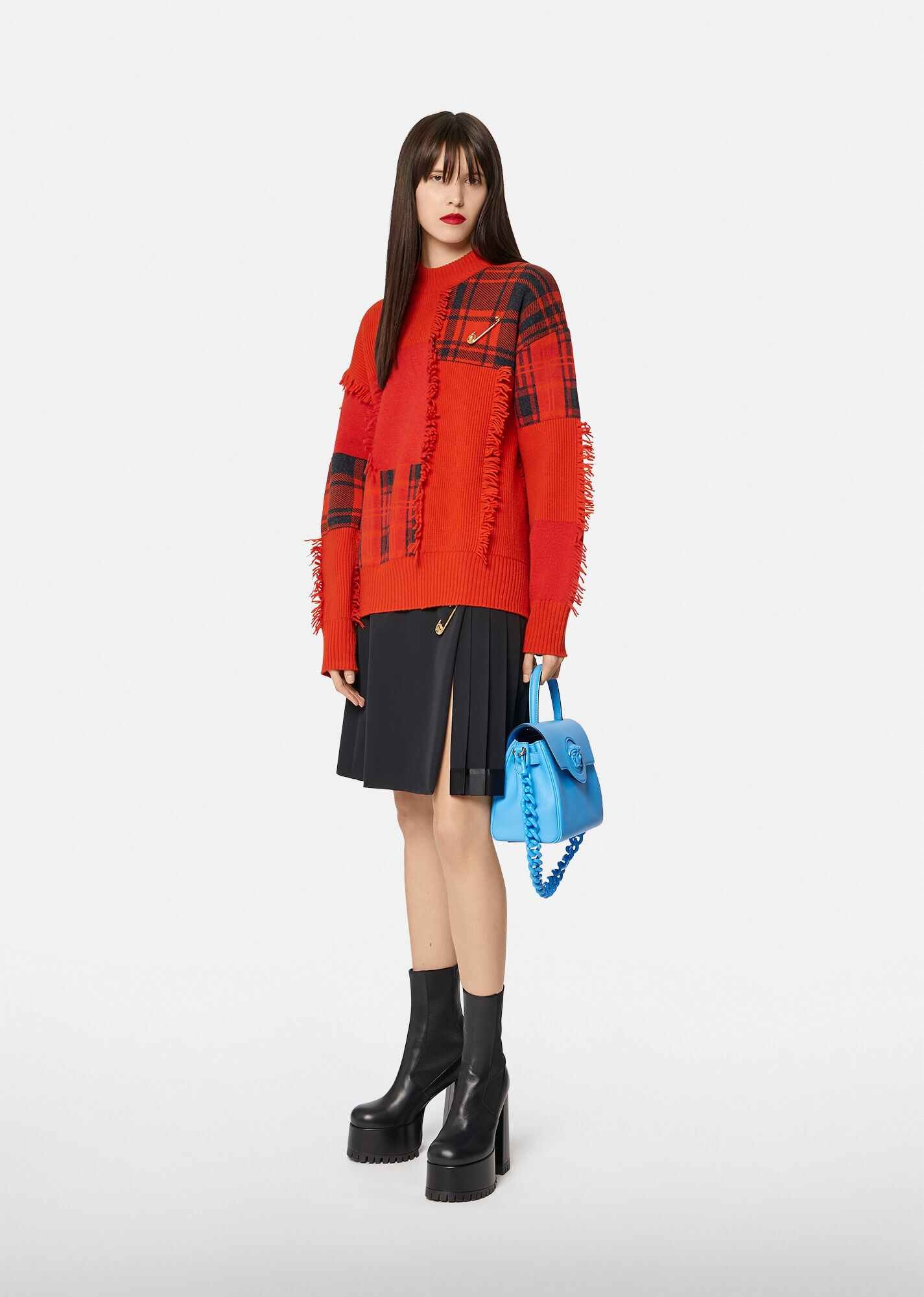 Tartan Patchwork Wool Sweater - 4
