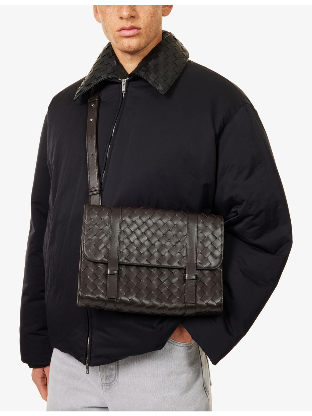 Flap leather cross-body bag - 2