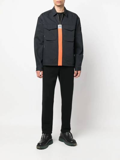 A-COLD-WALL* logo-tape shirt jacket outlook