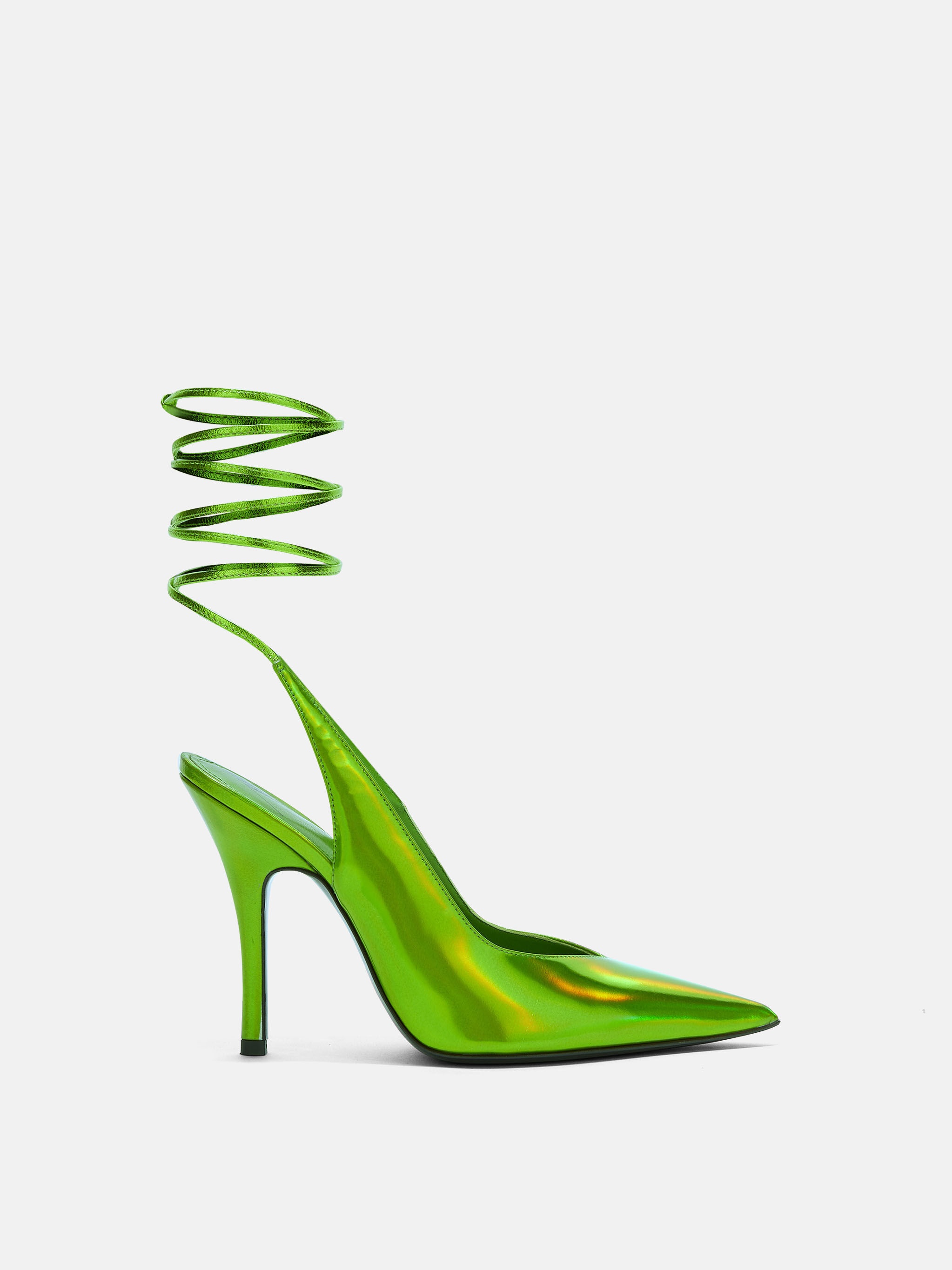 "VENUS" HOLLOGRAPHIC GREEN SLINGBACK - 1