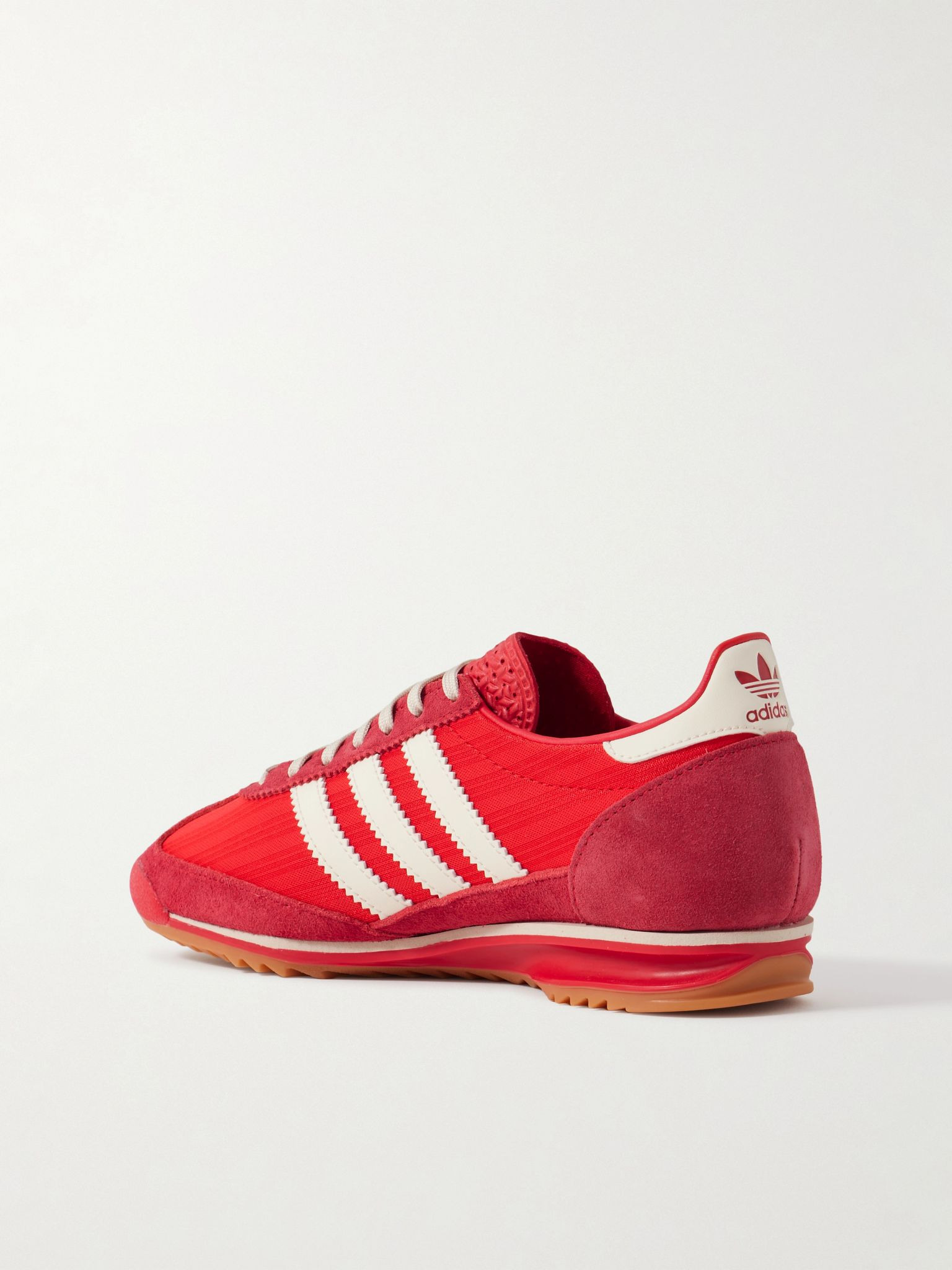 SL 72 OG suede and leather-trimmed nylon sneakers Red - 3