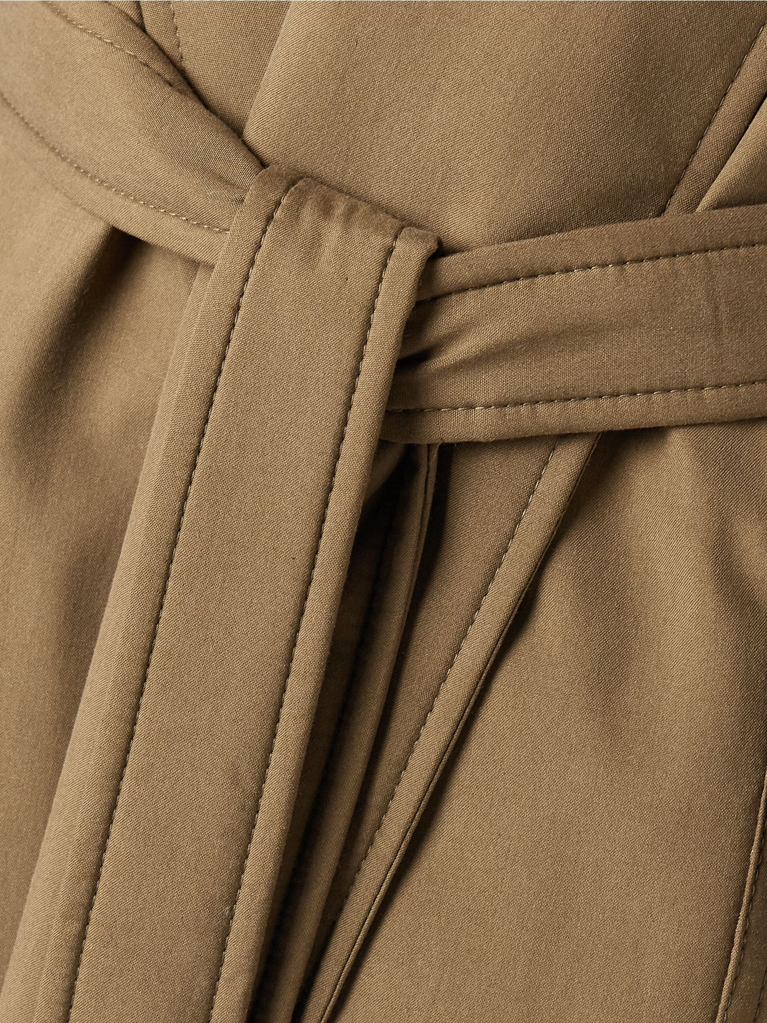 Dwight belted silk coat Light brown - 5